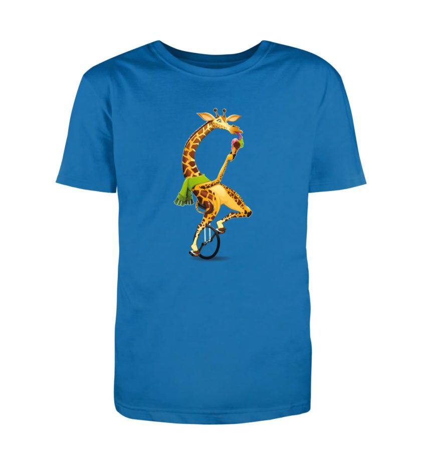 Giraffe Unicycle - T - Herren Premium Organic Shirt-6886
